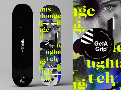 GetAGrip™ | Urban Skateboards | Think adobe adobe photoshop collage deck logo logotype mbsjq photoshop skateboard skater type