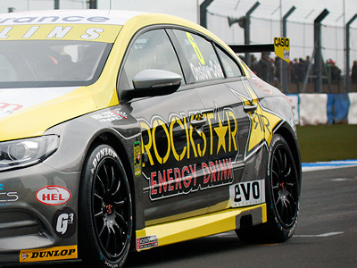 Rockstar Energy Drink BTCC Livery (TeamHARD.) bespoke branding btcc car donington drive energy drink illustration livery racing racing team rockstar track