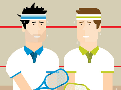 'Game of squash anyone' illustration agency icon illustration sport squash vector