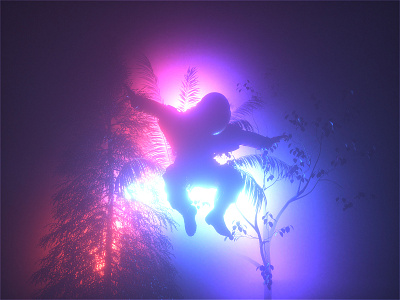 Astro & The Universe | Forest Surveillance artist astronaut c4d cinema4d color digitalart gradient mbsjq octane poster scifi scifiart space web