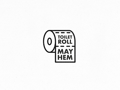 TOILET ROLL MAYHEM 🚽 branding comedy coronavirus logo logomark logotype toilet paper virus