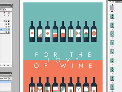 FOR THE LOVE OF WINE branding clean icon icons illustration illustrator indesign posters vector wine