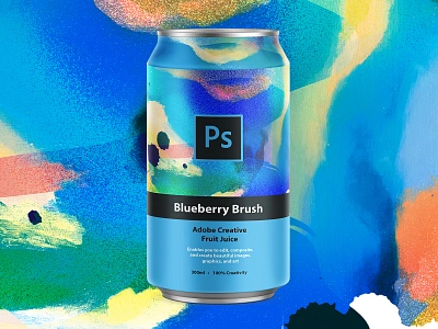 Blueberry Brush | Adobe Photoshop adobe adobe photoshop art can can design collage mbsjq packagedesign packaging packagingdesign paint photoshop type