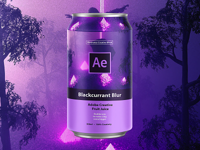 Adobe Creative Fruit Juice | Blackcurrant Blur adobe adobe creative suite adobeaftereffects can can design drink logo packaging packagingpro purple space