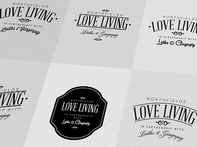 Love Living logo mark / initial designs... badge brand branding logo logo mark love mark print script serif