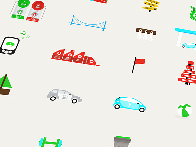 Mitsubishi Motors infographics / icons