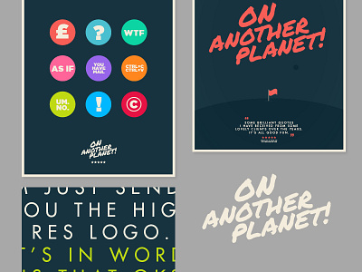 ON ANOTHER PLANET branding clients icon icons poster posters studio typography