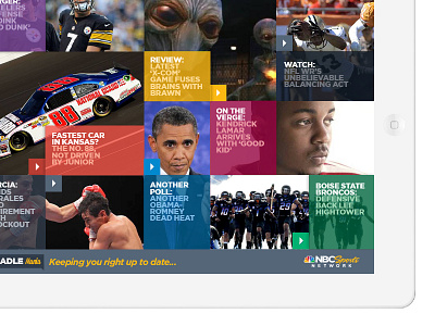 iPad UI for NBC Sports Network 3