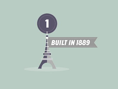 Info graphic illustration 1 - Eiffel tower