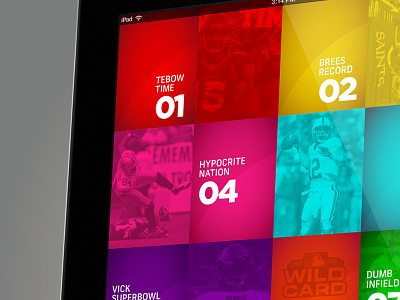 NBC Sports Network BEADLE MANNIA TV Show app interface ipad sport sports tv ui usa ux