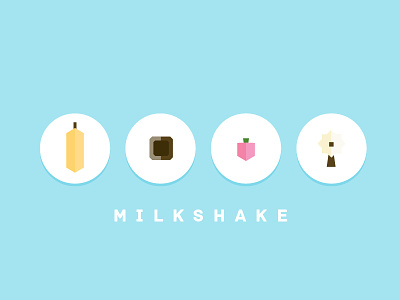 MILKSHAKE icons banana chocolate icons iconset milk milkshake strawberry vanilla vector
