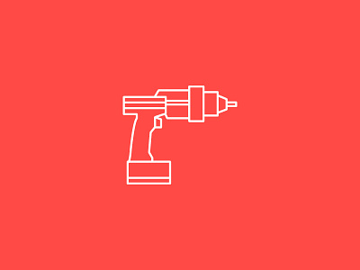 Drill icon diy drill icon iconset illustrator line red