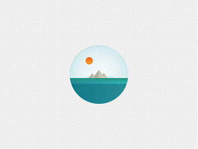 Ocean view (Icon 3) icon iconset illustrator mountain ocean pattern shape sun texture