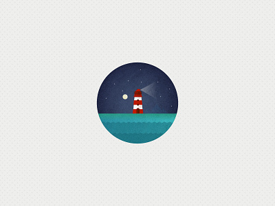 The Lighthouse Watch (Icon 5) icon iconset illustrator lighthouse moon ocean pattern shape sun texture