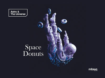 Astro & The Universe | Space Donuts 3d 3d art astro astronaut cinema4d mbsjq octane octanerender sci-fi scifi space