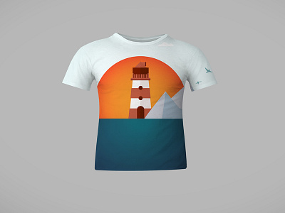 Sun Rise (T-shirt concept) illustration lighthouse sea sun sun rise t shirt tshirt