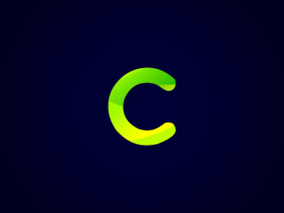 C Logomark c gradient green logo logo mark logomark vibrant yellow