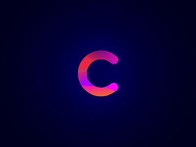 C Logomark (2) gradient identity logo logo mark logomark pink red vibrant
