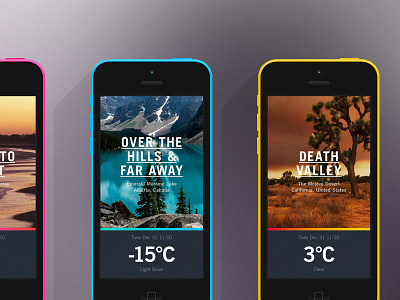 Global Outlook // iPhone collection branding collection colors gradient iphone typography ui usa ux vibrant weather web