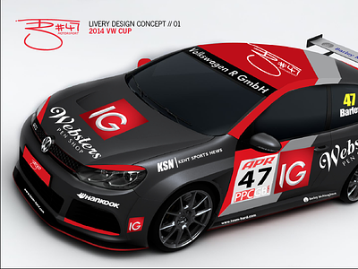 Tom Barley Motorsport branding & livery // VW Cup