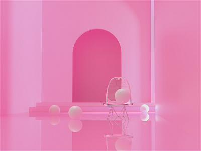 The Chosen One 3d 3d animation 3d art architecture c4d cinema4d octane pink poster surreal surreal art