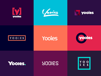 Logomarks (6) branding gradient identity logo logomark palette purple shape vibrant