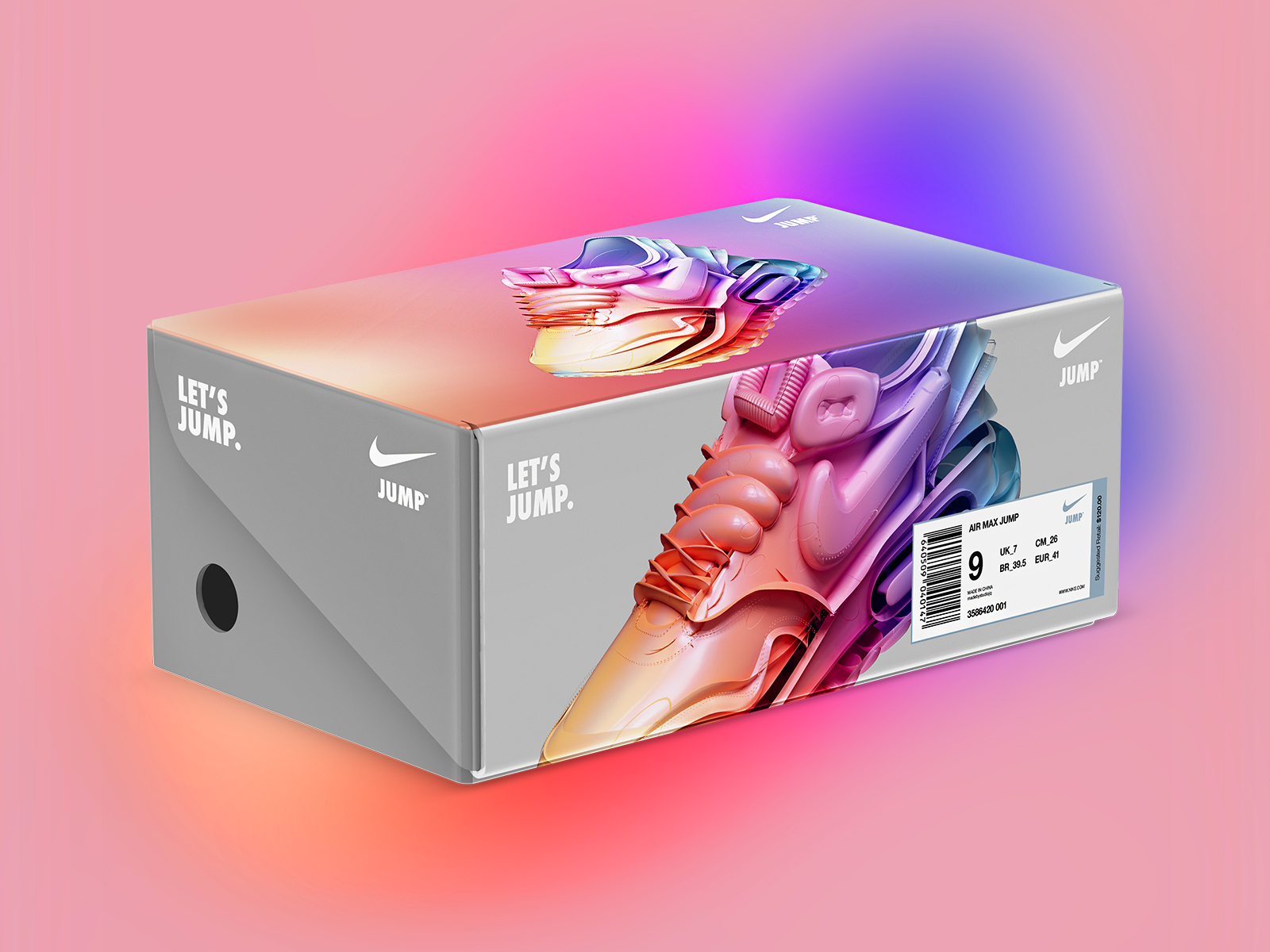 nike shoes packaging box