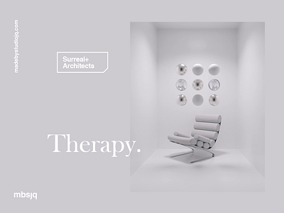 Therapy 3d 3d animation 3d art c4d chair cinema 4d cinema4d motion motion design motiongraphics relax typography
