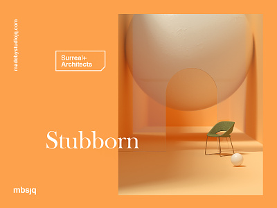 Stubborn 3d c4d cinema 4d cinema4d interior minimalism octanerender surreal yellow