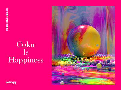 Color Is Happiness c4d c4dart cinema 4d cinema4d color gradient happy illustration octane surreal