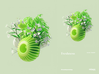 Freshness 3d 3d art 3d artist adobe art cryptoart digital art digitalart flowers mbsjq nature