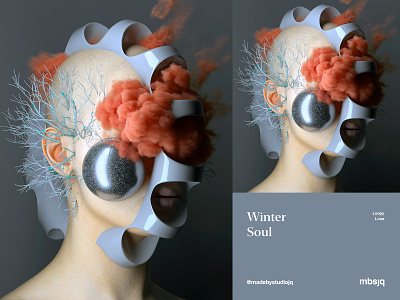 Winter Soul | Loopy Luna 3d 3d art 3dart c4d cinema4d cryptoart portrait superrare surreal