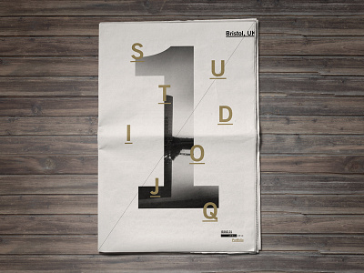 2014 Portfolio // Newspaper (Revised cover) branding editorial gold layout logo newspaper photography portfolio print swiss type typography