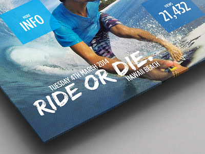 RIDE OR DIE. dashboard flat infographic menu portal stats surf ui ux