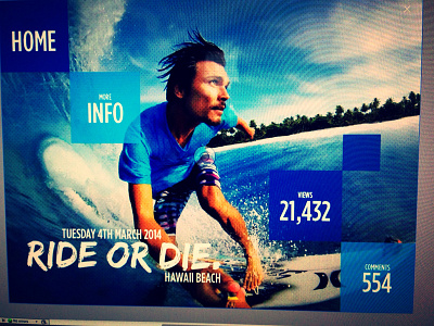 RIDE OR DIE. [2] dashboard flat infographic ipad menu portal stats surf ui ux