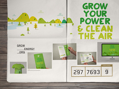 2014 Portfolio // Grow Energy layout branding editorial green illustration layout newspaper photography portfolio print self promo swiss typography