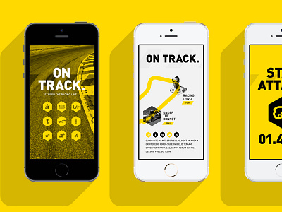 Motorsport project // App design app automotive branding clean icon icons iphone motorsport stat ui ux yellow