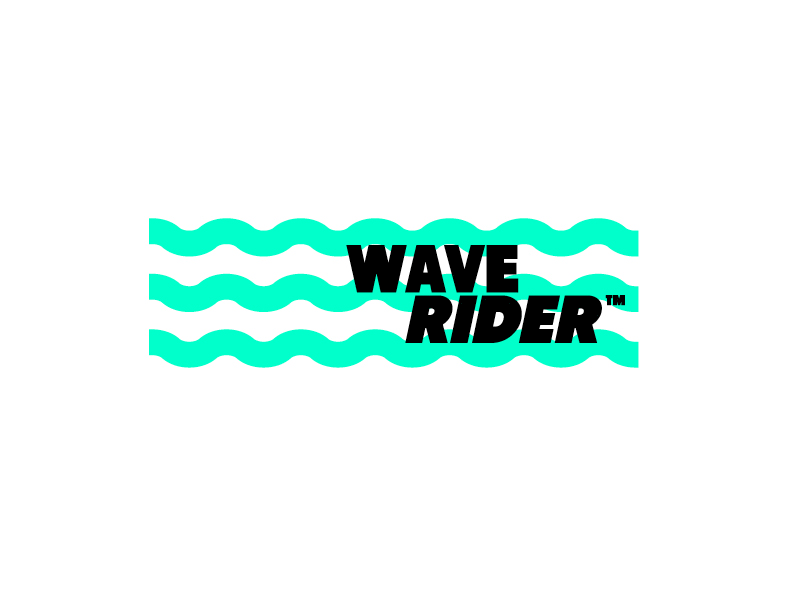 WAVERIDER // Identity black branding green identity logo sea shape water