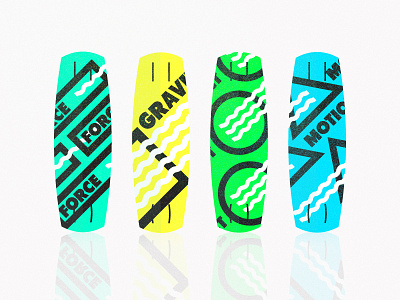 WAVERIDER // Boards blue clean design green icon icons sea sport texture yellow