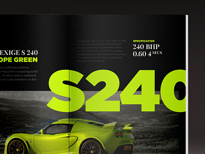 STLYE & POWER // Print layout automotive branding car infographic infographics lime print ui ux web