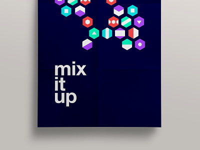 Mix it up // Poster branding color colour icon icons iconset logo logomark poster red shape type