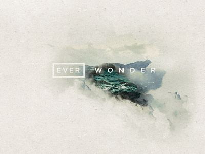 EVER WONDER™ // What's out there blue brand branding identity kerning logo logomark photoshop sea trees