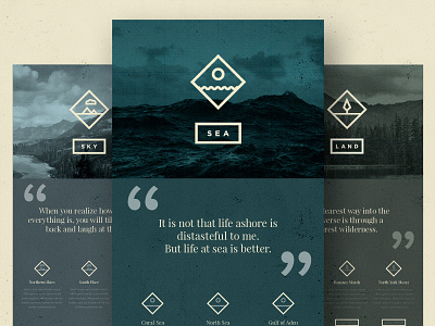 EVER WONDER™ // Web layout branding forest icon icon set icons logo mountains ocean texture vector web