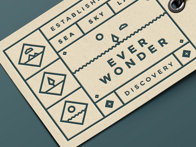 EVER WONDER™ // Label branding forest green grid icon iconography icons label logo texture vector web