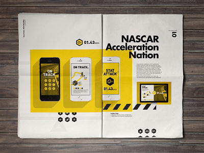 Branding // NASCAR layout branding editorial layout mono newspaper portfolio print racing self promo studio swiss typography