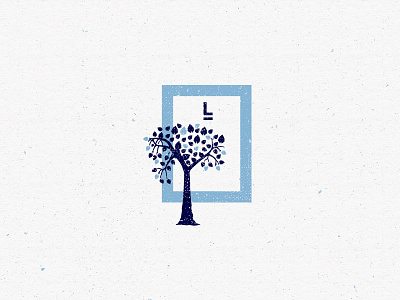 L-I-V-I-N-G Logomark [2] blue brand branding icon identity life logo logomark shape texture