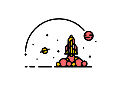 E-X-P-L-O-R-E detail drawing icon illustration illustrator line logo moon rocket space spaceship vector