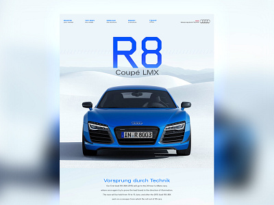 Audi R8 Website Concept audi blue car clean interface ui ux web design website