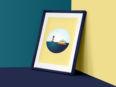 The Big Wide World boat icon iconset illustration illustrator poster sea shape texture world