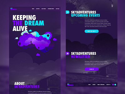 SkyAdventures Landing Page adventure interface ui ux web web design website